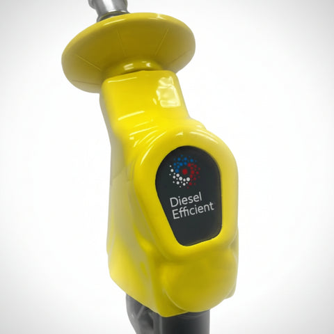 Yellow Nozzle Cover with Diesel Efficient Message Commercial High Flow